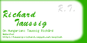 richard taussig business card